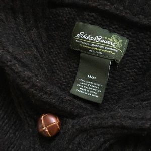 Eddie Bauer Lambswool Shawl neck sweater Medium